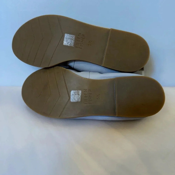 Eileen Fisher Notion Ballet Flats Womens Grey Nappa Leather Size 5 1/2 - Picture 3 of 8